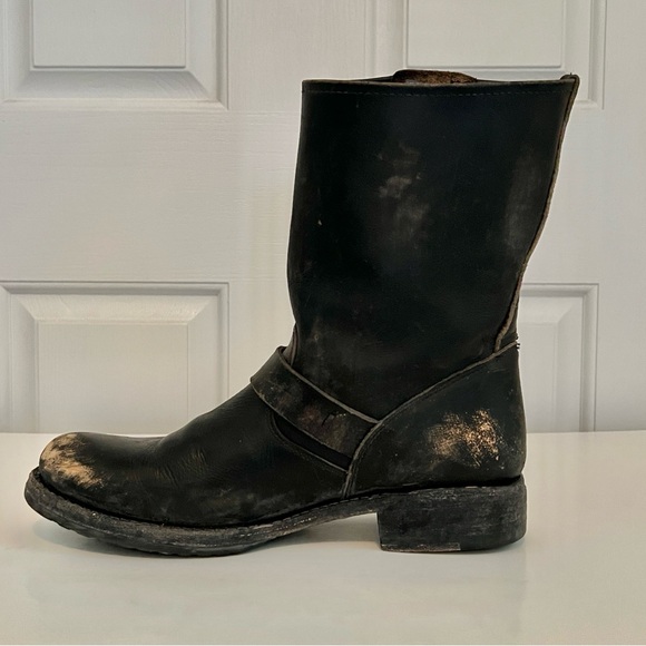 Frye Veronica Shortie Boot Black Stone Wash Size 10 - Picture 2 of 10